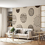 Wall murals Pattern of circles and lines