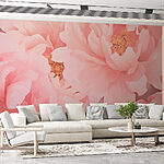 Wall murals Delicate blooms in soft pink hues