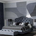 Wall murals Grey and white art