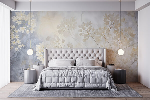Soft petals on a gentle background Wall murals Soft petals on a gentle background