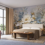 Wall murals Painting of flowers and leaves
