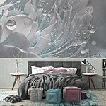 Wall murals Delicate petals with dewdrop accents