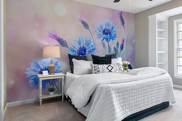 Group of blue flowers Wall murals Group of blue flowers
