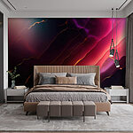 Wall murals Colorful background with lines and dots