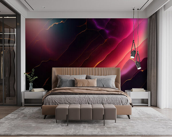 Colorful background with lines and dots Wall murals Colorful background with lines and dots