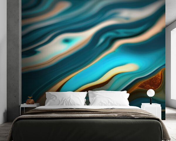 Flowing colors in harmonious patterns Wall murals Flowing colors in harmonious patterns