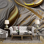 Wall murals Flowing textures in elegant design