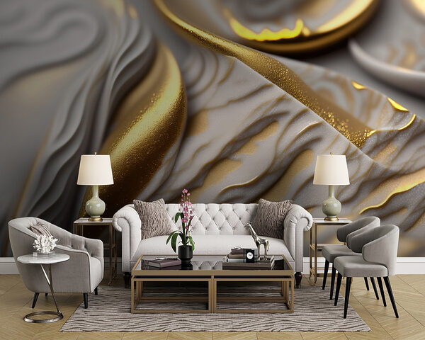 Flowing textures in elegant design Wall murals Flowing textures in elegant design