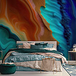 Wall murals Flow of vibrant swirling colors