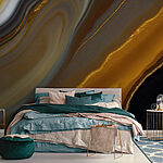Wall murals Abstract waves in rich tones.