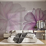 Wall murals Couple of purple flowers