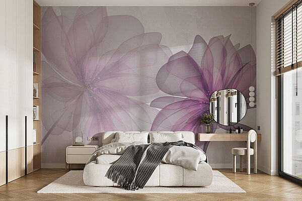 Couple of purple flowers Wall murals Couple of purple flowers