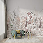 Wall murals Painting of plants and leaves