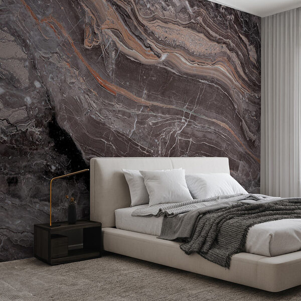 Textured layers of natural stone Wall murals Textured layers of natural stone
