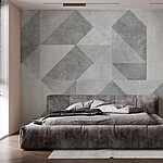 Wall murals Grey and white tile