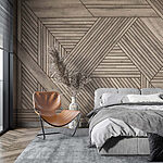 Wall murals Wood floor with a pattern
