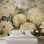 Wall murals Elegant blooms in soft hues.