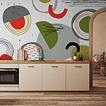 Wall murals Colorful pattern with different shapes