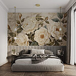 Wall murals Delicate blooms in soft tones