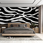 Wall murals Black and white pattern