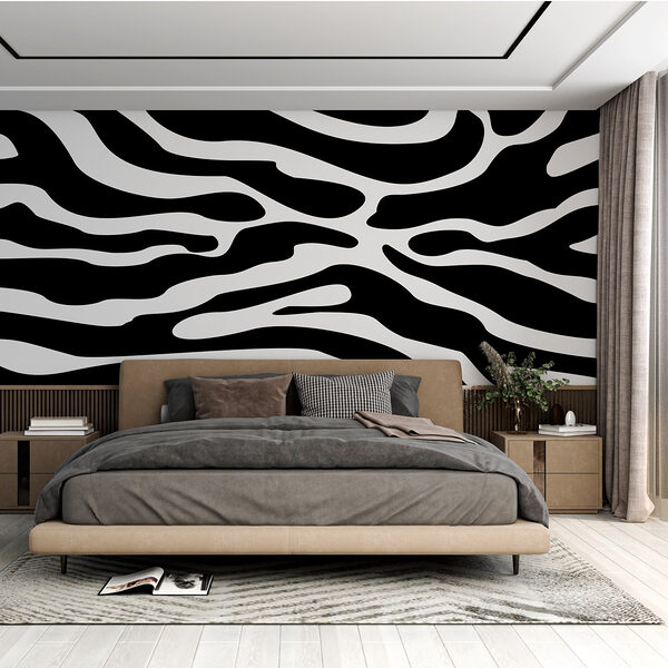 Black and white pattern Wall murals Black and white pattern