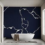 Wall murals Blue and white background