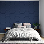 Wall murals Blue hexagons on a surface