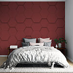 Wall murals Red hexagons on a surface