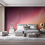 Wall murals Colorful sky with light
