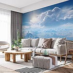 Wall murals Clouds and blue sky with clouds and the sun