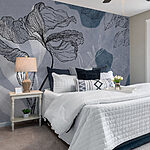 Wall murals Drawing of a flower