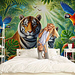 Wall murals Group of animals in the jungle