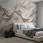 Wall murals White feathers on a surface