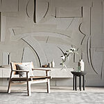 Wall murals White paper cut out of various shapes