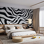 Wall murals Black and white striped pattern