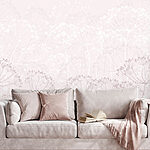 Wall murals White and pink floral pattern