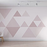 Wall murals Group of triangles in a row