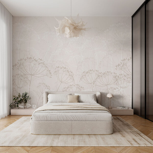 Delicate flowers on soft background Wall mural Delicate flowers on soft background