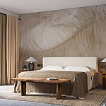 Wall murals Soft textures in warm tones.