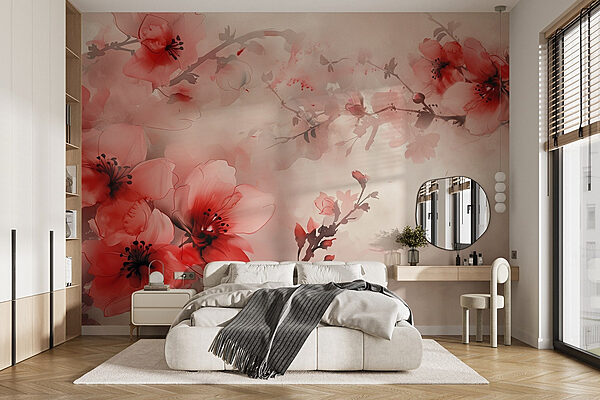 Wall mural Soft petals in gentle hues