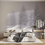 Wall murals Group of trees covered in snow