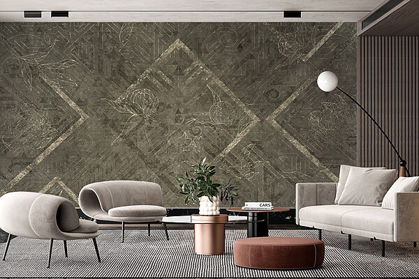 Grey and white patterned surface Wall murals Grey and white patterned surface