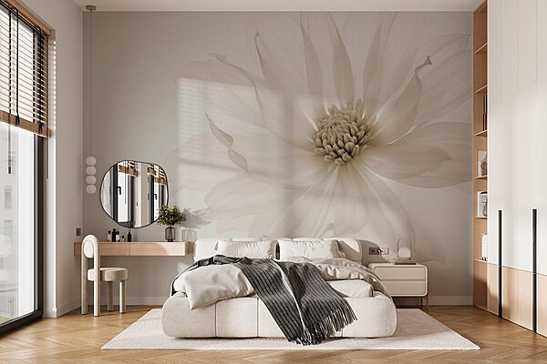 Wall murals Delicate petals in soft hues