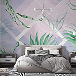 Wall murals Nature's Canvas with Greenery Patterns