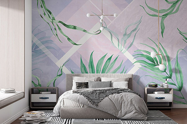 Nature's Canvas with Greenery Patterns Wall murals Nature's Canvas with Greenery Patterns