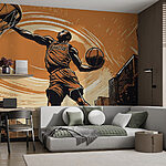 Wall murals White and grey gradient
