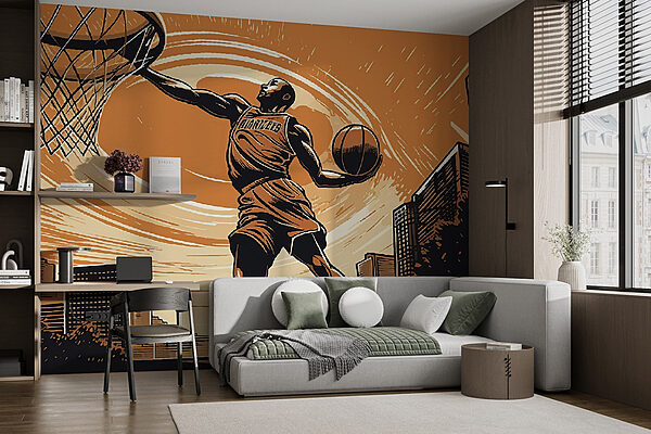 White and grey gradient Wall murals White and grey gradient