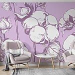 Wall murals Floral design with soft pastel hues