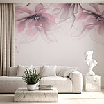 Wall murals Group of pink flowers