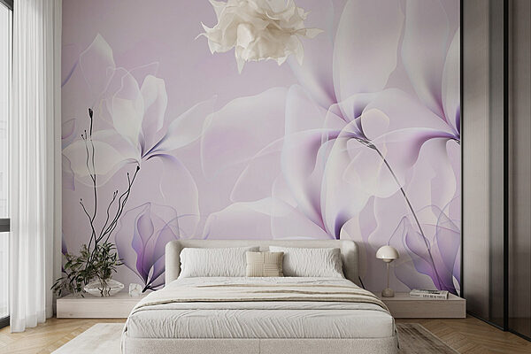 Soft petals in gentle pastel hues Wall murals Soft petals in gentle pastel hues